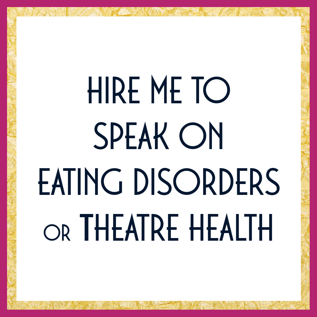 eating disorder and theatre health speaking engagements