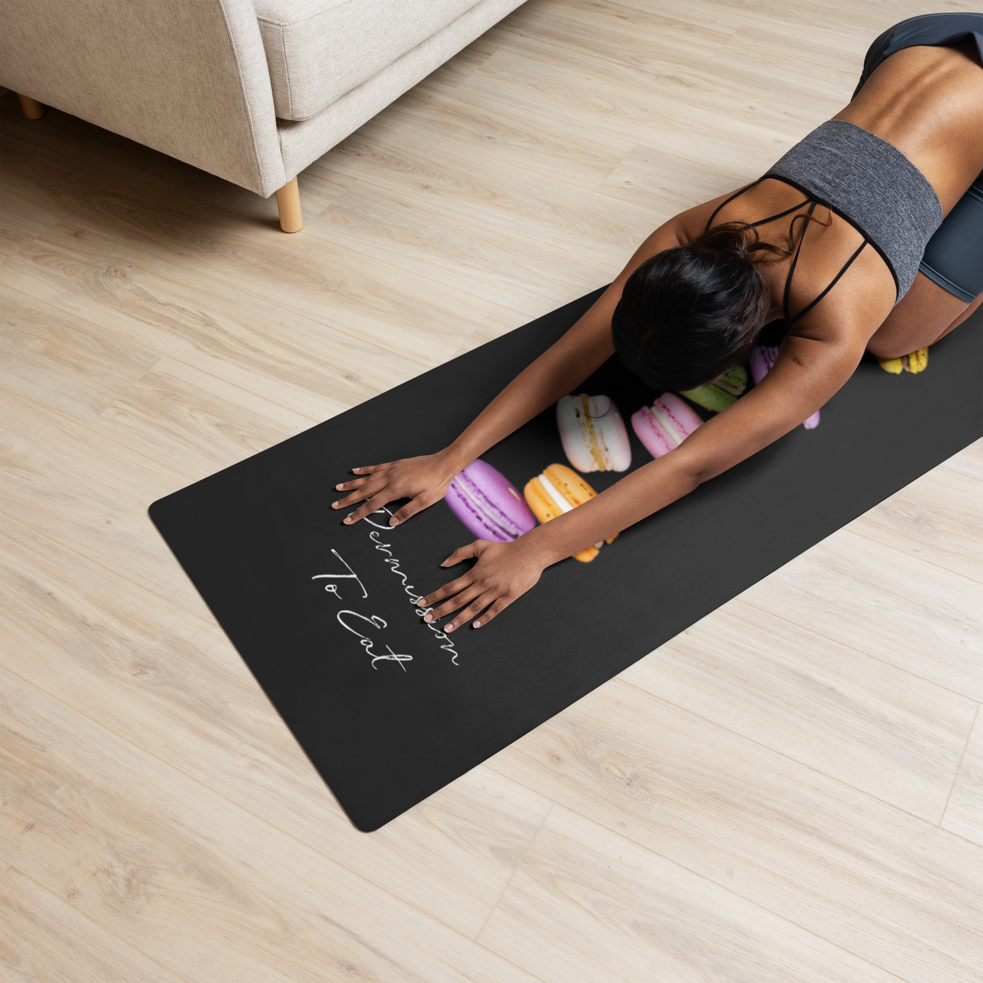 Permission To Eat Yoga mat - Image 3